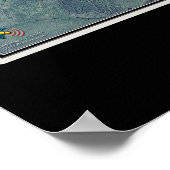 Hubbard Lake Michigan Satellite Poster Karte (Ecke)