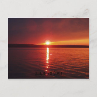 Hubbard Lake Sunset Postkarte