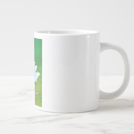 Hubbard See Nord-Michigan Seekarte Giant Coff Jumbo-Tasse (Rechts)