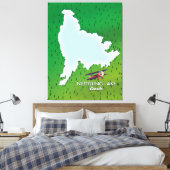 Hubbard See Nord-Michigan Seekarte Leinwand Pri (Insitu (Schlafzimmer))