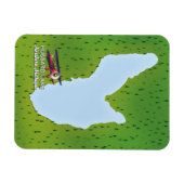 Hubbard See Nord-Michigan Seekarte Magnet (Horizontal)