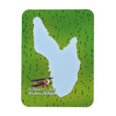 Hubbard See Nord-Michigan Seekarte Magnet (Vertikal)