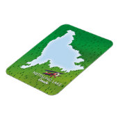 Hubbard-See Nord-Michigan Seekarte Magnet (Linke Seite)