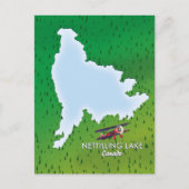 Hubbard See Nord-Michigan Seekarte Postkarte (Vorderseite)