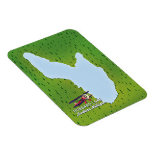 Hubbard-See Nördliche Michigan-Seekarte Magnet