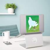 Hubbard See Northern Michigan Lake Map Sticker (Laptop auf Schreibtisch)