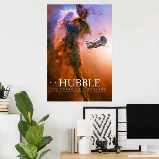 Hubble - 30 Jahre Entdeckung Poster (Heimbüro)