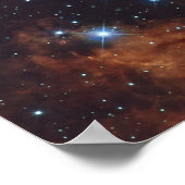 Hubble beobachtet Sternhaufen auf einem Kollisions Poster (Ecke)