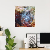 Hubble beobachtet Sternhaufen auf einem Kollisions Poster (Heimbüro)