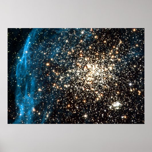 Hubble-Bilder mit bemerkenswertem Doppelcluster Poster (Vorne)