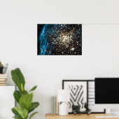 Hubble-Bilder mit bemerkenswertem Doppelcluster Poster (Heimbüro)