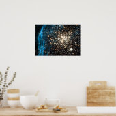 Hubble-Bilder mit bemerkenswertem Doppelcluster Poster (Küche)
