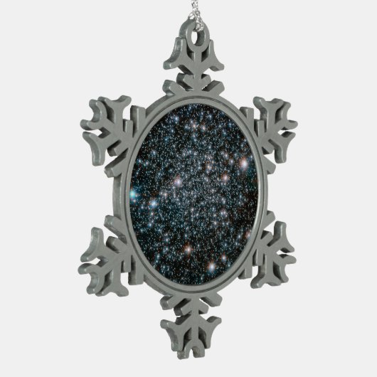 Hubble-Cluster für Schwermetalle Schneeflocken Zinn-Ornament (Links)