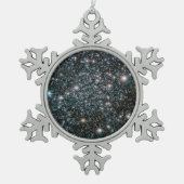 Hubble-Cluster für Schwermetalle Schneeflocken Zinn-Ornament (Vorderseite)