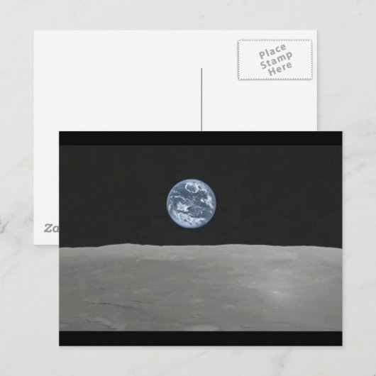 Hubble Earthrise Postkarte (Vorne/Hinten)