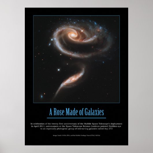 HUBBLE - EINE ROSE AUS GALAXIEN POSTER (Vorne)