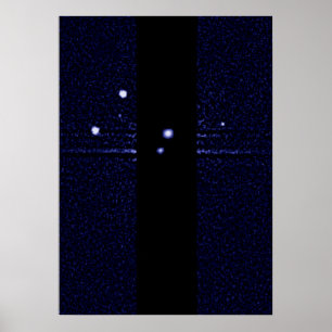 Hubble entdeckt einen Fünften Mondplaner Poster