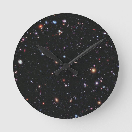 Hubble eXtreme Deep Field Runde Wanduhr (Vorderseite)