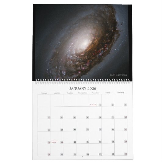 Hubble Galaxie-Raum-Kalender Kalender (Jan 2026)