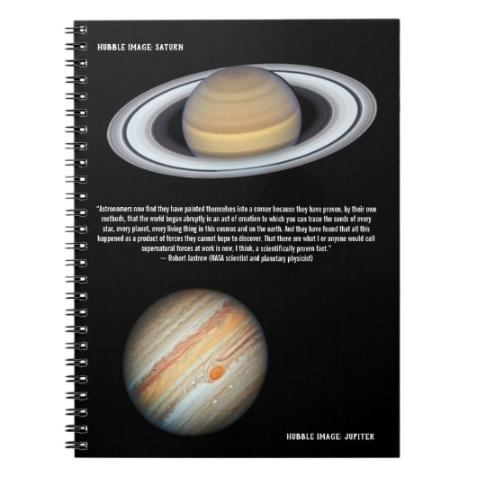 Hubble Jupiter and Saturn Scientist Quotation Notizblock (Vorderseite)