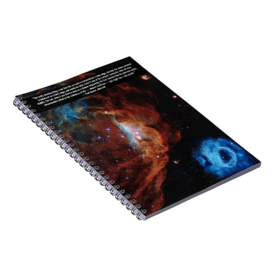 Hubble Nebula Scientist Quotation Notebook Notizblock (Rechte Seite)