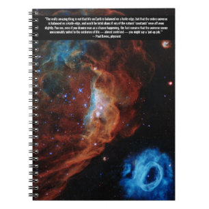 Hubble-Nebula-Wissenschaftsquotage Notizblock