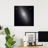 Hubble sieht Galaxy auf der Kante Poster (Heimbüro)