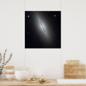 Hubble sieht Galaxy auf der Kante Poster (Küche)