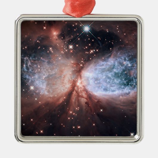 Hubble Snow Angel Ornament Aus Metall (Vorne)