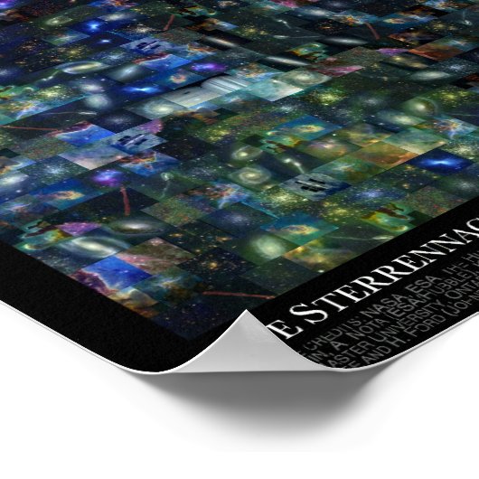 Hubble Starry Night (29,3"x24") Poster (Ecke)