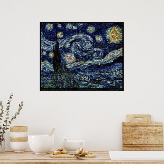 Hubble Starry Night (29,3"x24") Poster (Küche)