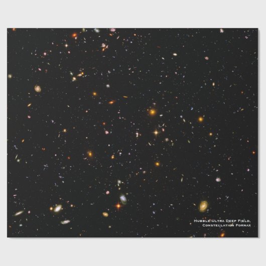 Hubble Telescope Ultra Deep Field Galaxies Foto Geschenkpapier (Flach)