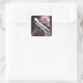 Hubble-Teleskop Quadratischer Aufkleber (Tasche)