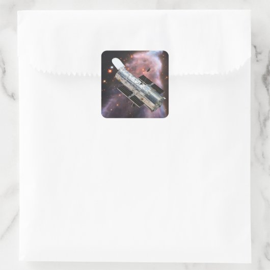 Hubble-Teleskop Quadratischer Aufkleber (Tasche)