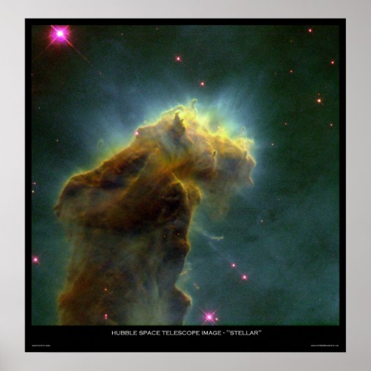 Hubble-Teleskopbild "Stellar" Poster (Vorne)