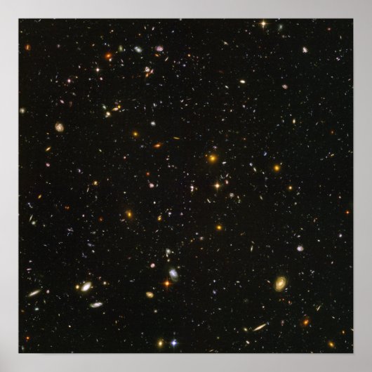 Hubble-Teleskopfeld der Galaxien Poster (Vorne)