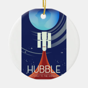 Hubble-Tor zum Universum Keramik Ornament