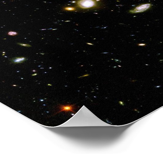 Hubble Ultra Deep Field Image Constellation Fornax Poster (Ecke)