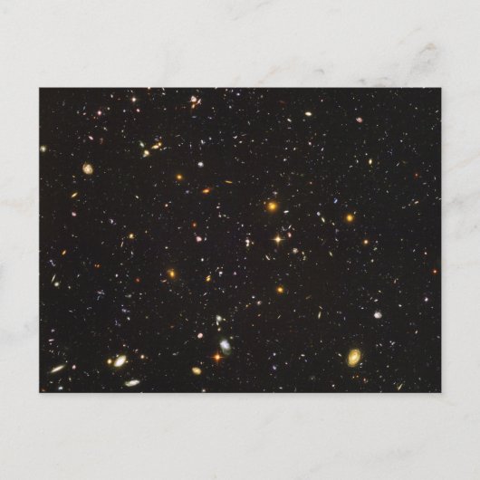 Hubble Ultra Deep Field View von 10.000 Galaxien Postkarte (Vorderseite)