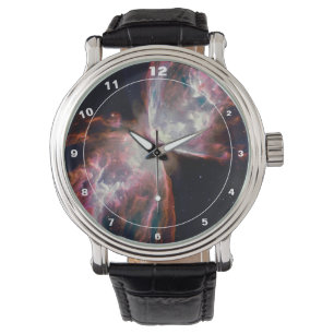 Hubble- und Schmetterlingsnebel - Außenraum (Watch Armbanduhr
