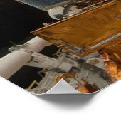 Hubble-Weltraumteleskop & Atlantis Poster (Ecke)