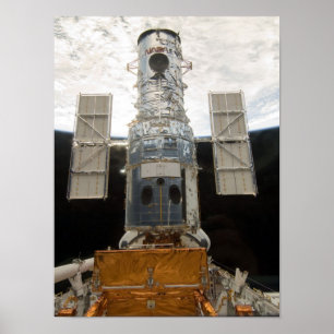 Hubble-Weltraumteleskop & Atlantis Poster