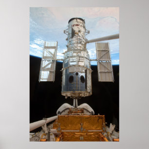 Hubble-Weltraumteleskop & Atlantis Poster