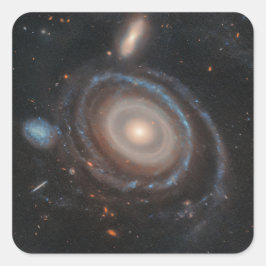 Hubble Weltraumteleskop Bullseye Galaxy Quadratischer Aufkleber