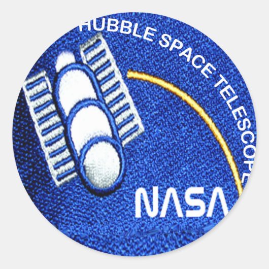 Hubble-Weltraumteleskop (HST) Runder Aufkleber (Vorderseite)