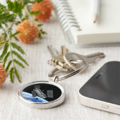 Hubble-Weltraumteleskop im Erdumlaufbahn-NASA-Foto Schlüsselanhänger (Seite)