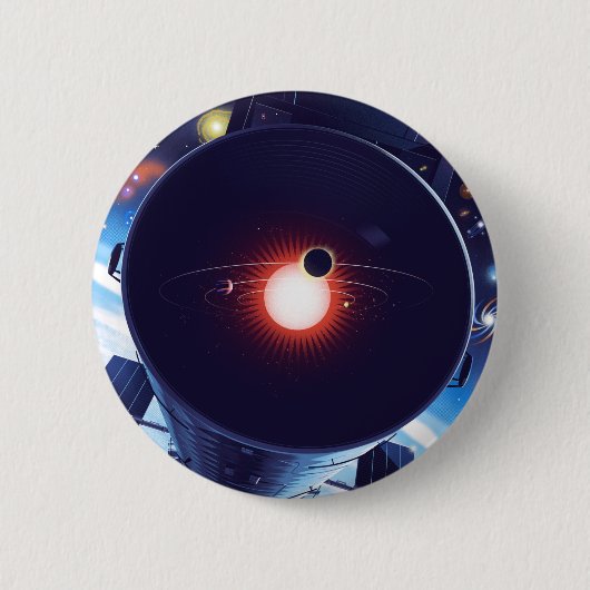 Hubble-Weltraumteleskop-Poster. Button (Vorderseite)
