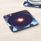 Hubble-Weltraumteleskop-Poster. Getränkeuntersetzer (Linke Seite)