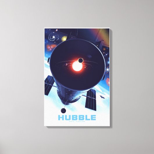 Hubble-Weltraumteleskop-Poster. Leinwanddruck (Vorderseite)