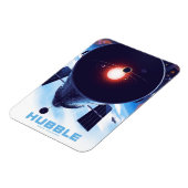 Hubble-Weltraumteleskop-Poster. Magnet (Linke Seite)